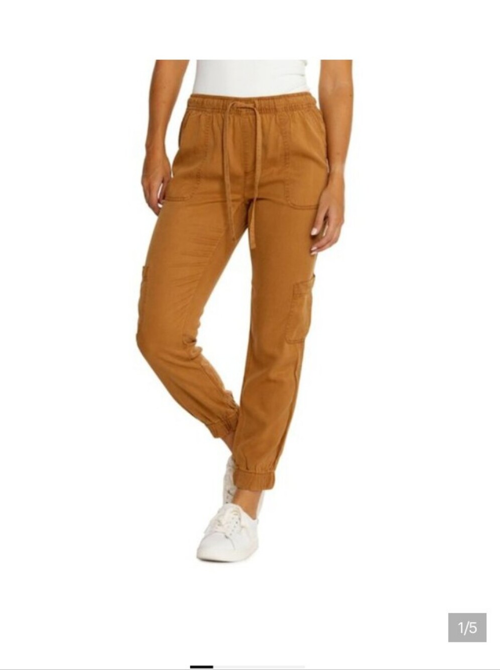 C&C California Women's Caramel Brown Cargo Jogger